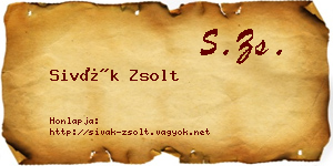 Sivák Zsolt névjegykártya