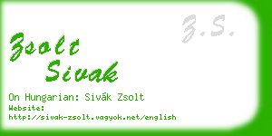 zsolt sivak business card
